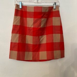 Jcrew mini plaid skirt